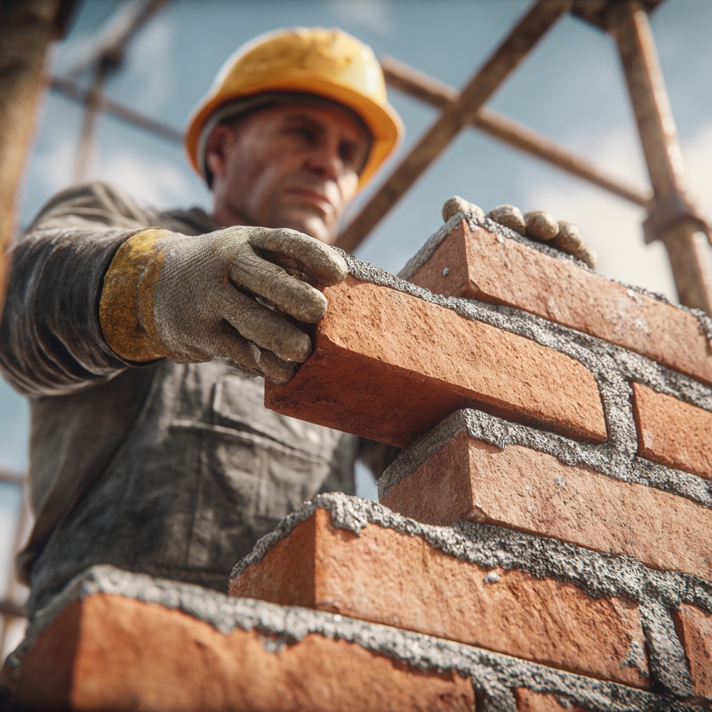 106mm Un-plastered Clay Stock Brick Wall (No foundation)