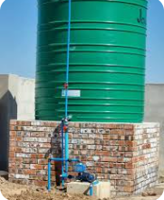 2450L Water Tank Installed Onto A Clay Stock Brick Stand